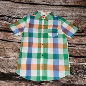 crazy 8 S/S Checker Button Down Shirt